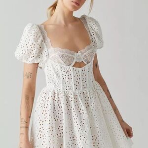 knee length dresses for ladies For Love & Lemons - Frances Mini Dress